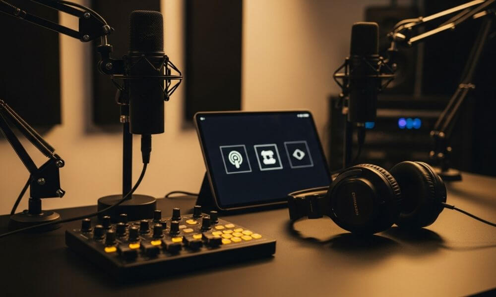 podcast stúdió felszerelése